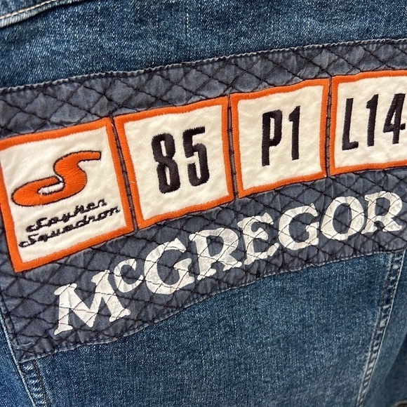 OOAK Miss Etam Reworked vintage denim jacket, y2k, sz L/XL, stretchy - Picture 6 of 15